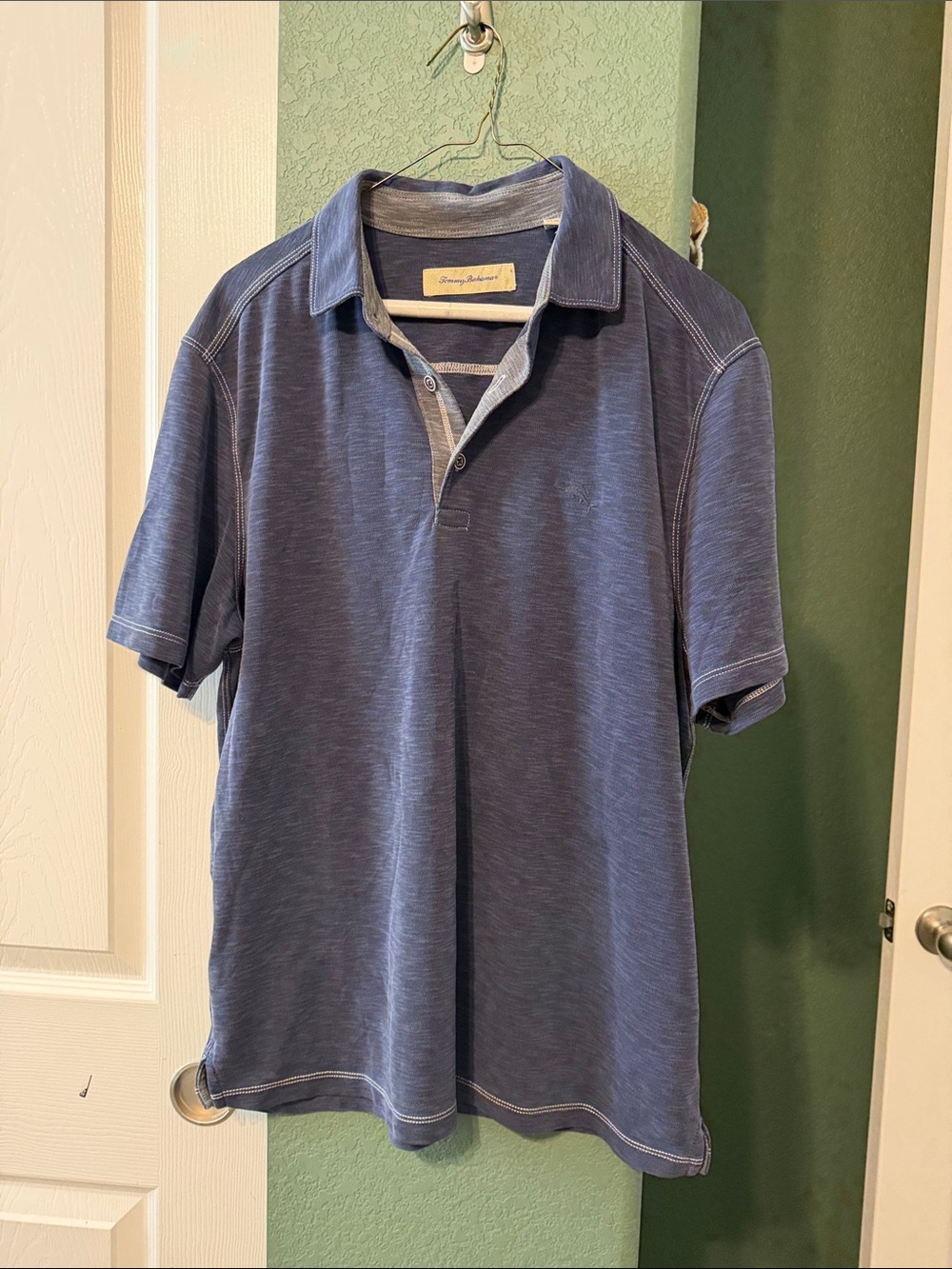 Tommy Bahama Short Sleeve Polo in Washed Blue
